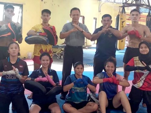 Ketum KONI Lampung Semangati Cabor Beladiri Saat Tinjau Latihan Karate