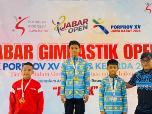 Atlet Aerobic Gymnastik Lampung meraih sembilan medali pada Jabar Gymnastics Open 2025