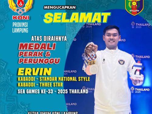 Atlet Lampung Ervin meraih medali perak dan perunggu cabang kabaddi SEA Games ke-33 Thailand 2025