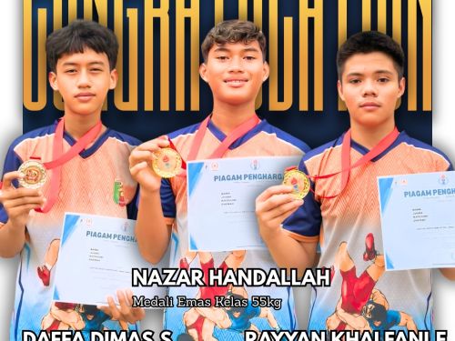 Atlet gulat Lampung peraih 2 medali emas dan 1 medali perak pada Kejurnas Invitasi U-15 Jakarta 2026