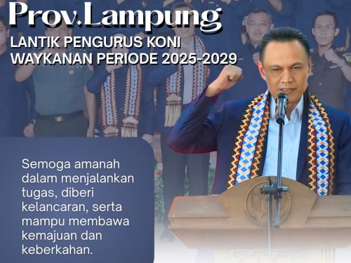 Ketua Umum KONI Lampung Lantik Pengurus KONI Way Kanan Periode 2025–2029