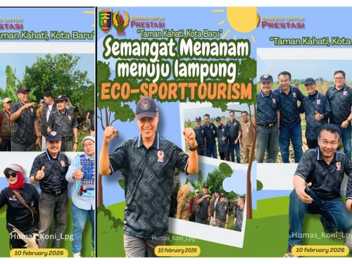 KONI Lampung Tanam 400 Bibit Pohon di Taman Kehati Kota Baru Dukung Sport Ecotourism Berkelanjutan