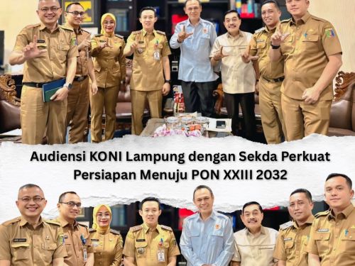 KONI Lampung Audiensi dengan Sekda Matangkan Persiapan PON XXIII 2032
