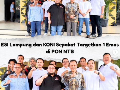 ESI Lampung dan KONI Lampung Bahas Target Medali Emas PON NTB
