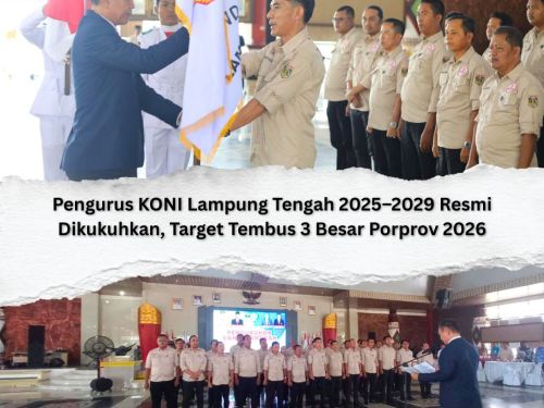 Kepemimpinan Baru KONI Lampung Tengah Targetkan Tiga Besar Porprov 2026