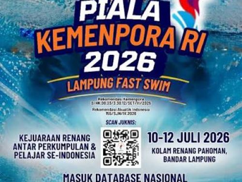 Kejuaraan Renang Piala Kemenpora RI 2026 Siap Digelar di Kolam Renang Pahoman
