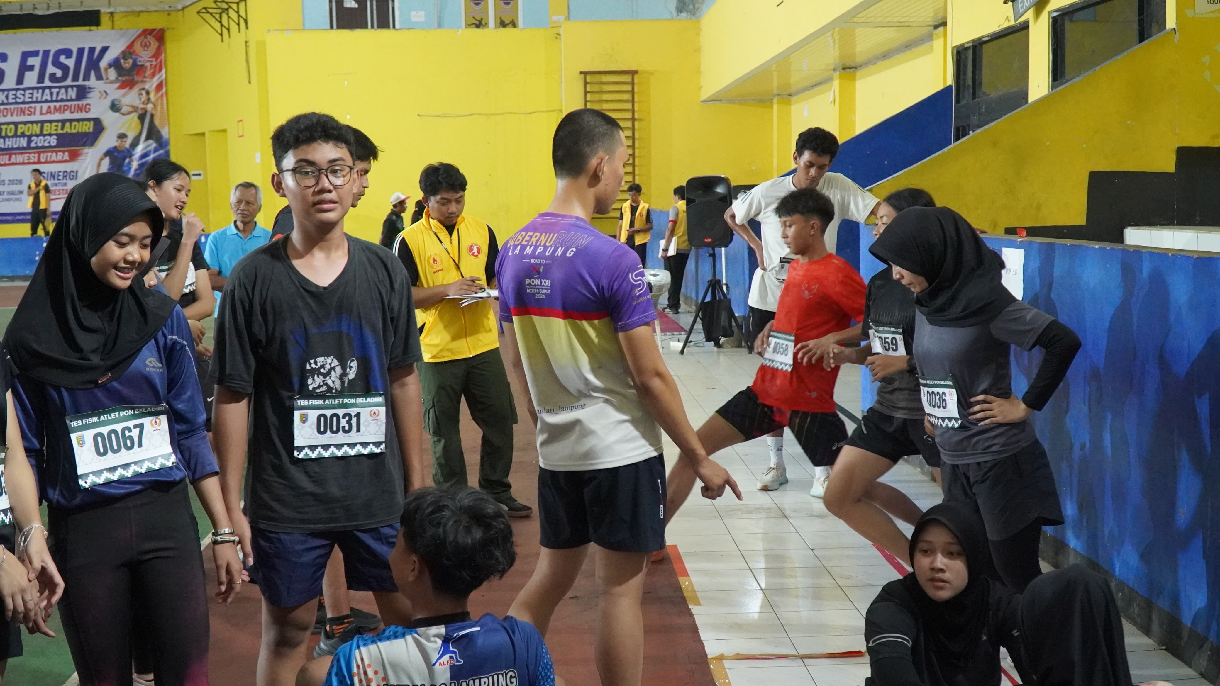 KONI Lampung Tes Fisik Atlet 7 Cabor Beladiri Menuju PON 2026