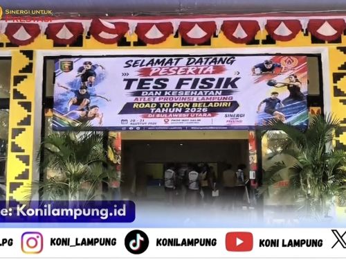 KONI Lampung Mulai Tes Fisik dan Kesehatan Atlet Menuju PON Bela Diri 2026 di Manado