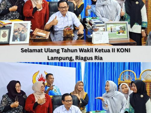 KONI Provinsi Lampung Mengucapkan Selamat Ulang Tahun kepada Riagus Ria