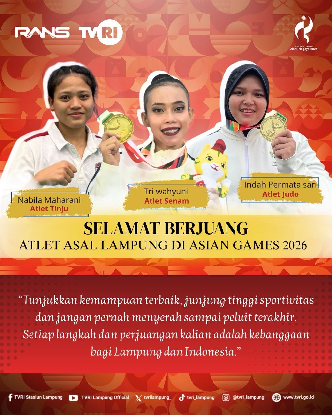 KONI Lampung Beri Dukungan untuk Atlet Lampung di Asian Games 2026