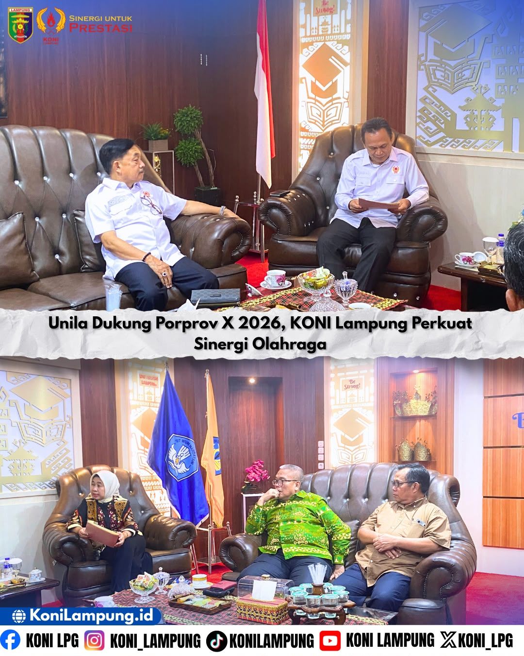 KONI Lampung Perkuat Sinergi dengan Universitas Lampung Dukung Porprov X 2026