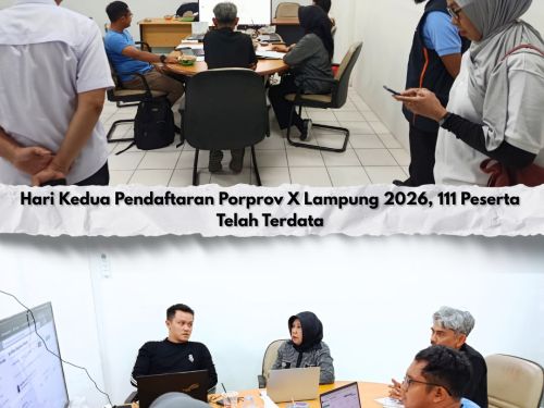 Pendaftaran Porprov X Lampung 2026 Hari Kedua Capai 111 Peserta