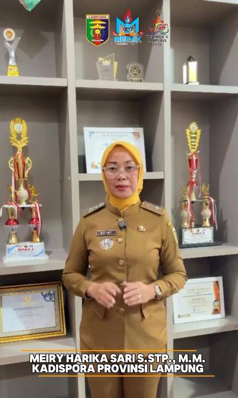 Kadispora Lampung Meiry Harika Sari Ucapkan Selamat Bertanding di Porprov 2026