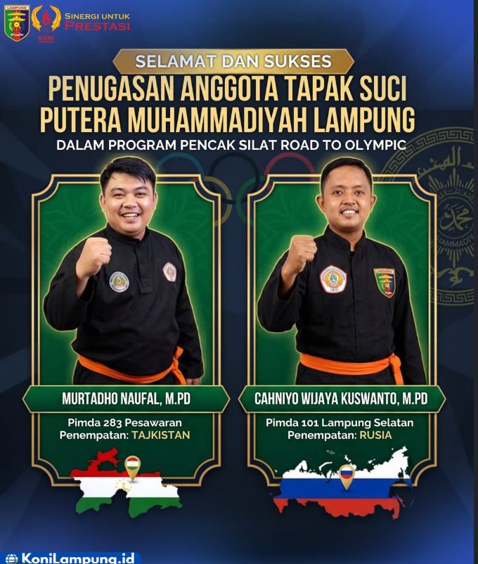 KONI Lampung Apresiasi Penugasan Dua Anggota Tapak Suci dalam Program Pencak Silat Road to Olympic