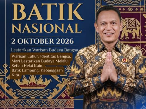 Ketua Umum KONI Lampung Ucapkan Selamat Hari Batik Nasional 2026